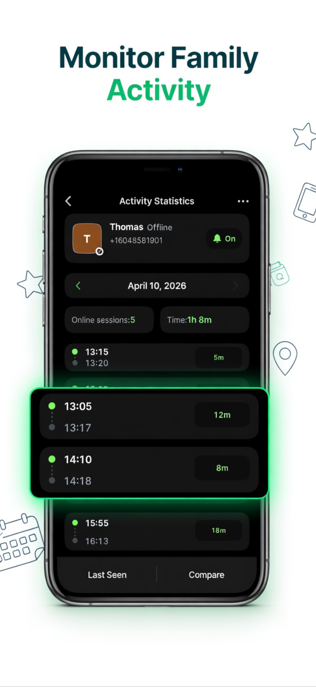 Screenshot 2 - LastSeen app screen preview