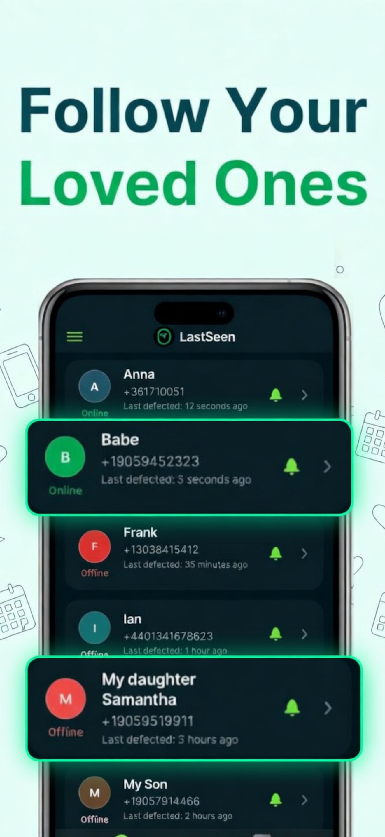 Screenshot 3 - LastSeen app screen preview